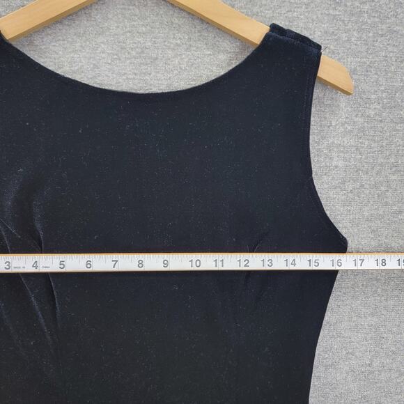 SCOTT McCLINTOCK BLACK VELVET LONG DRESS, SIZE 8 - Picture 5 of 7